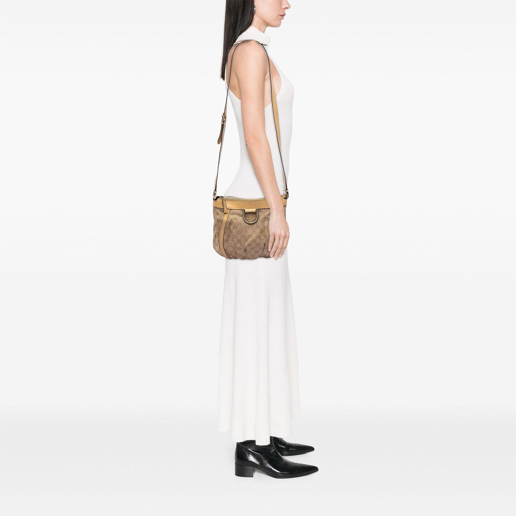 Gucci GG Canvas Abbey D Ring Crossbody Bag - Beige
