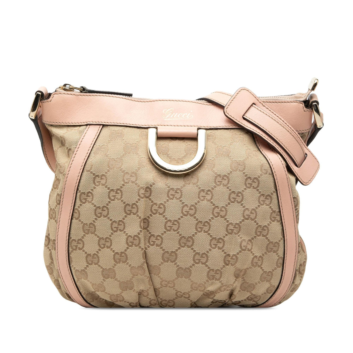 Gucci GG Canvas Abbey D Ring Crossbody Bag - Beige/Pink