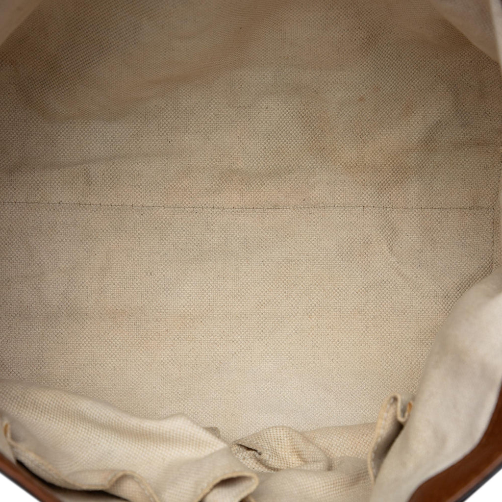 Gucci GG Canvas Bella Flap Satchel - Beige