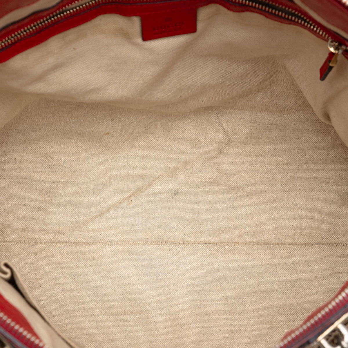 Gucci GG Canvas Bella Tote Bag - Beige/Red