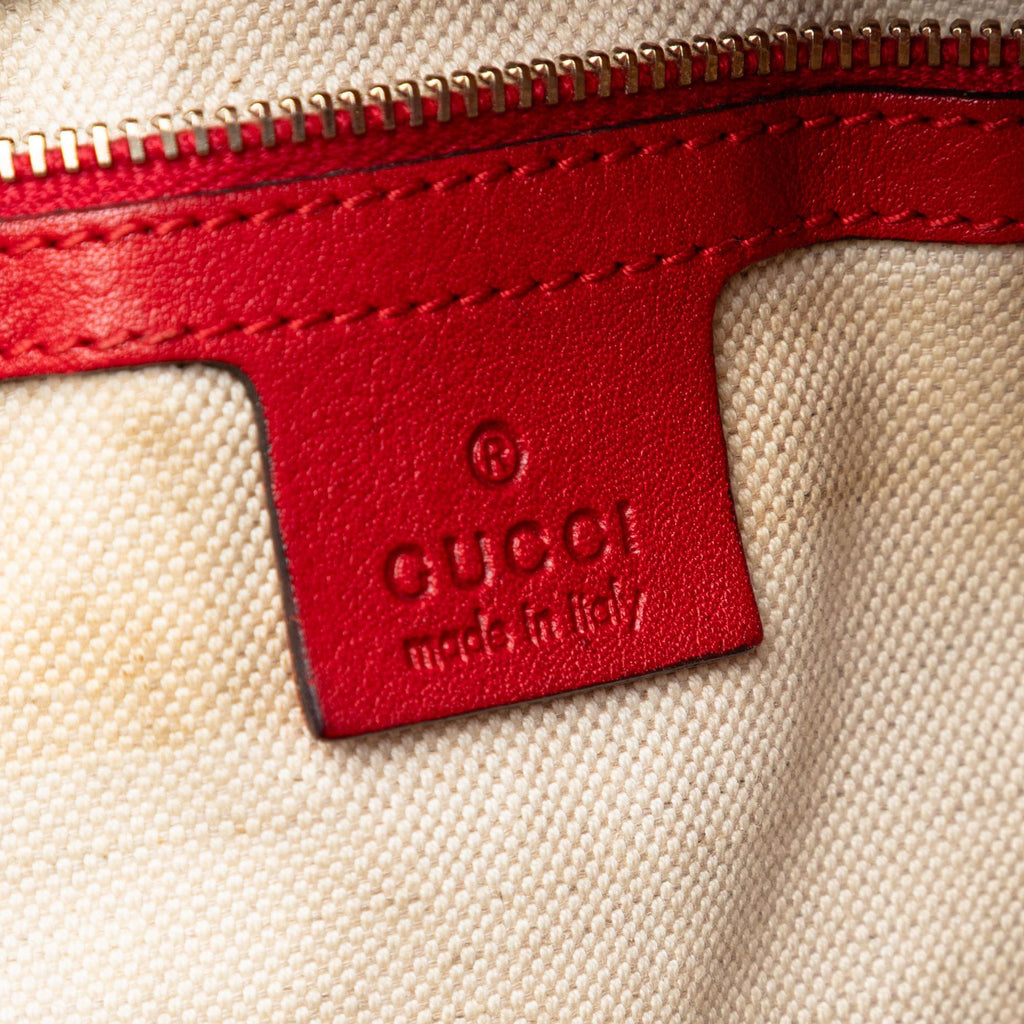 Gucci GG Canvas Bella Tote Bag - Beige/Red