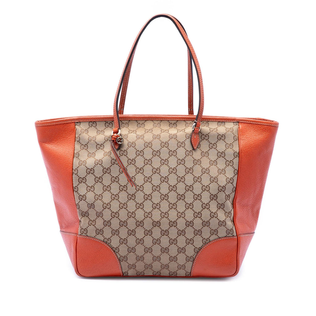 Gucci GG Canvas Bree Tote Bag - Beige/Orange