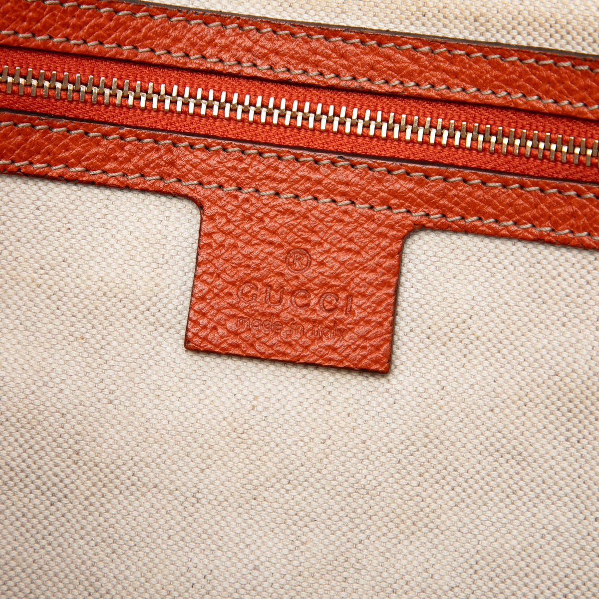 Gucci GG Canvas Bree Tote Bag - Beige/Orange