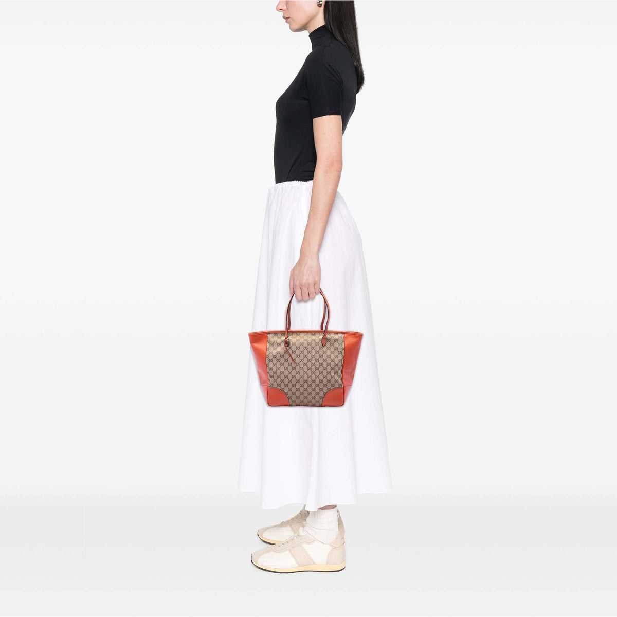 Gucci GG Canvas Bree Tote Bag - Beige/Orange