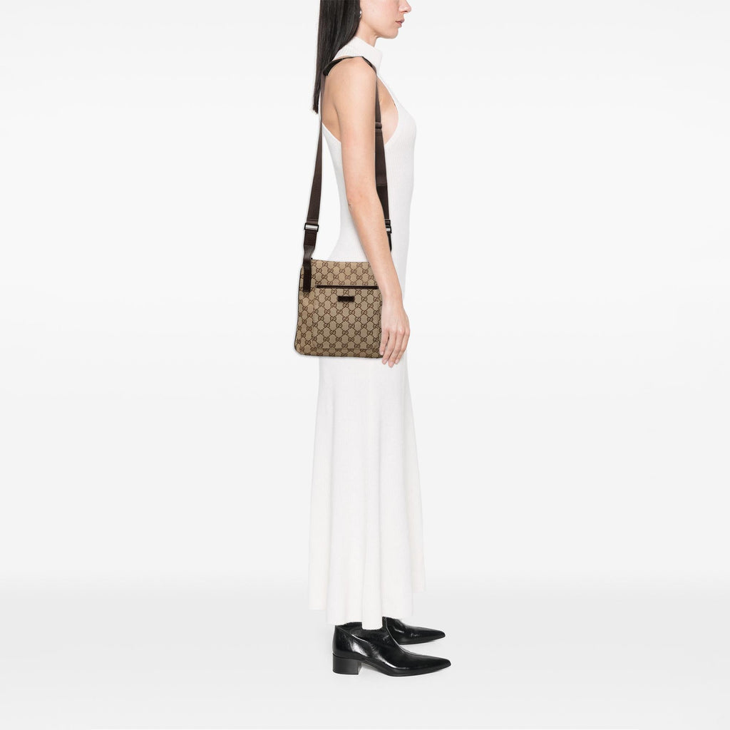 Gucci GG Canvas Crossbody Bag - Beige