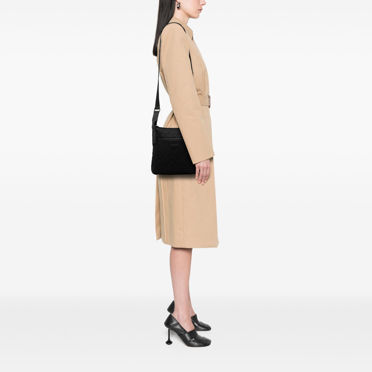 Gucci GG Canvas Crossbody Bag - Black