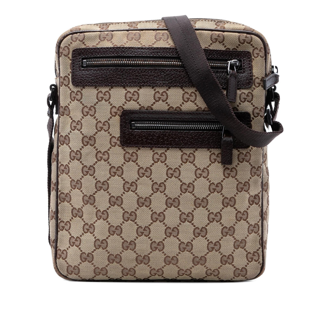 Gucci GG Canvas Crossbody Bag - Beige