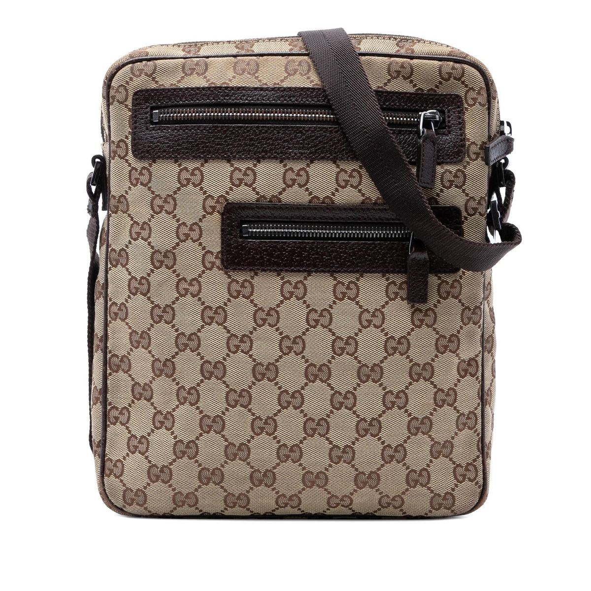 Gucci GG Canvas Crossbody Bag - Beige