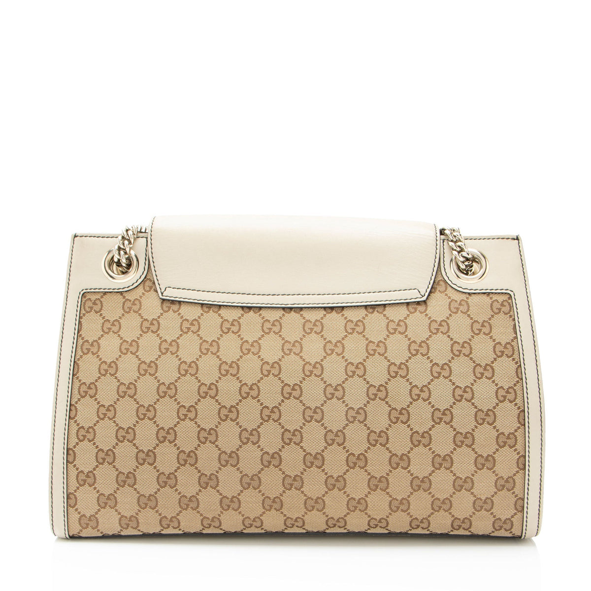Gucci GG Canvas Emily Large Shoulder Bag - Brown/White