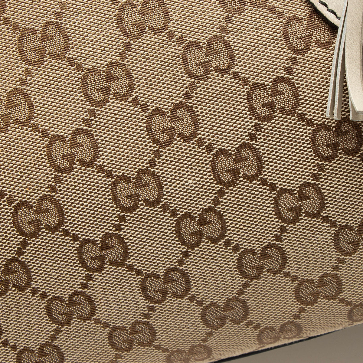 Gucci GG Canvas Emily Large Shoulder Bag - Brown/White