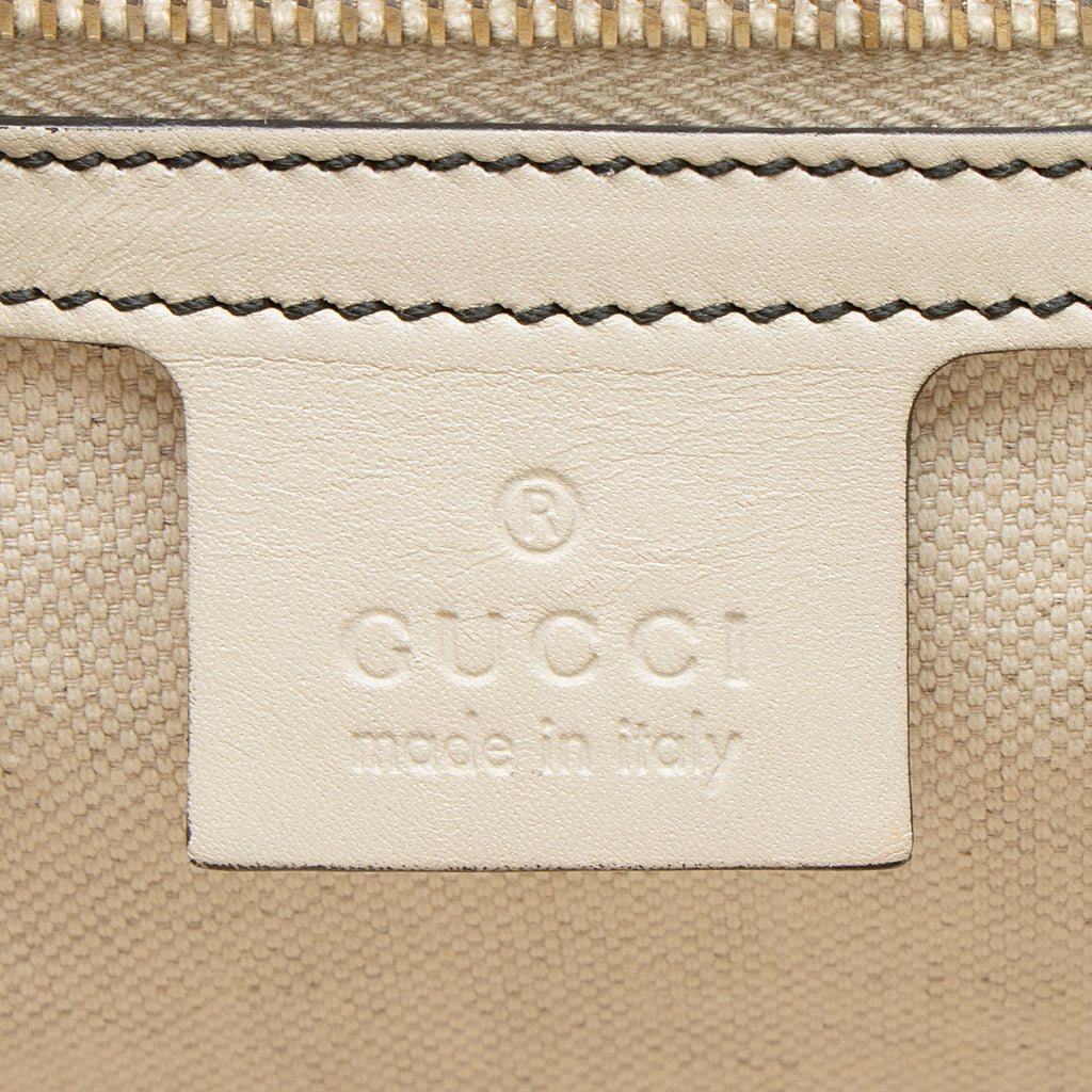 Gucci GG Canvas Emily Large Shoulder Bag - Brown/White