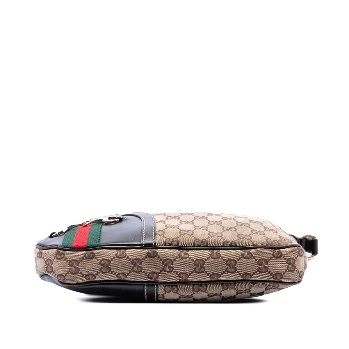 Gucci GG Canvas Horsebit Web Crossbody Bag - Beige