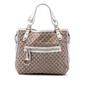 Gucci GG Canvas Icon Bit Zip Tote Bag - Beige/White