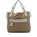 Gucci GG Canvas Icon Bit Zip Tote Bag - Beige