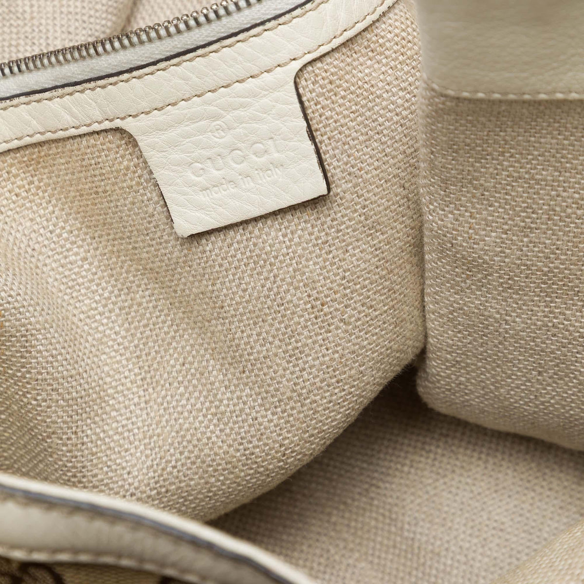 Gucci GG Canvas Icon Bit Zip Tote Bag - Beige
