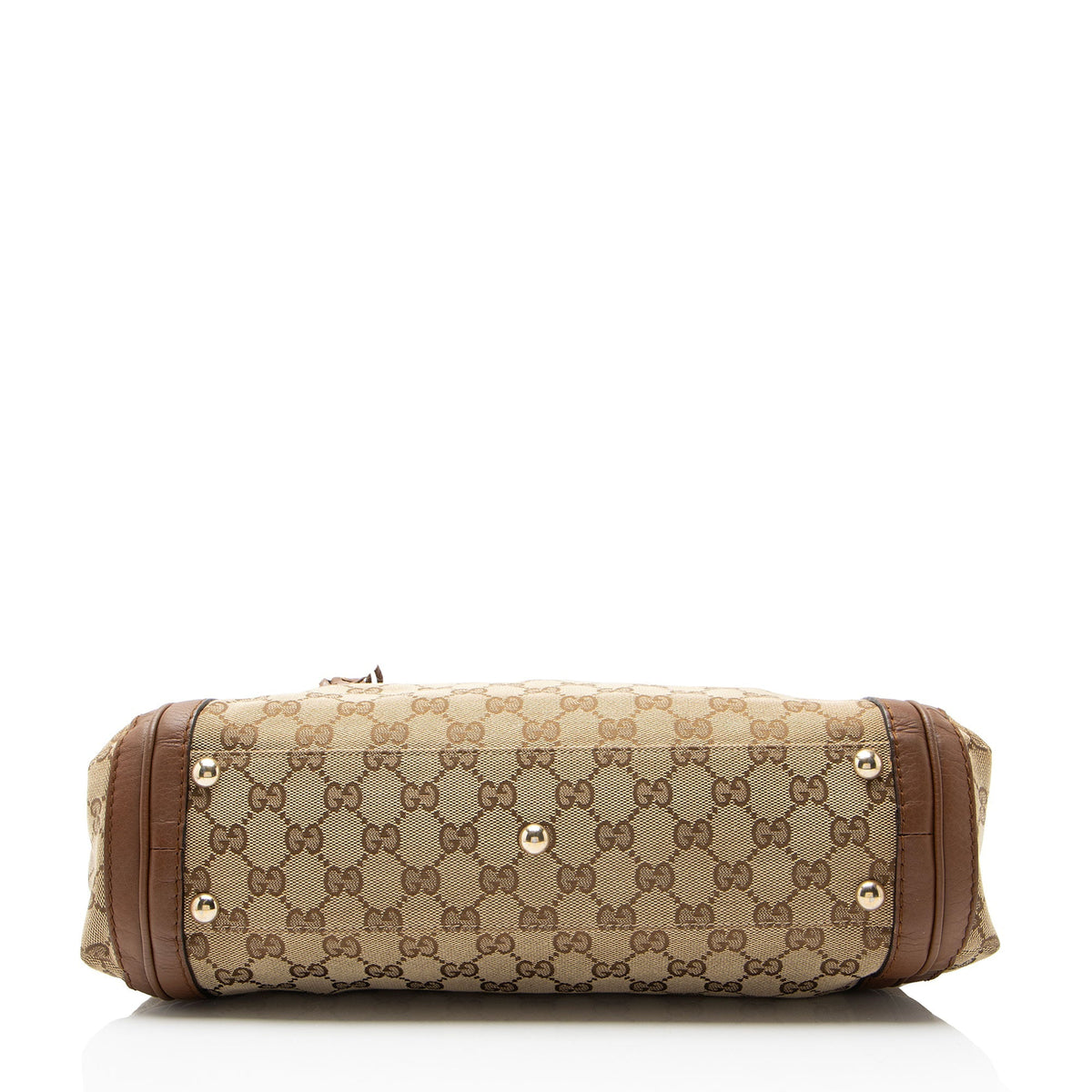 Gucci GG Canvas Leather Bella Tote Bag - Beige/Brown