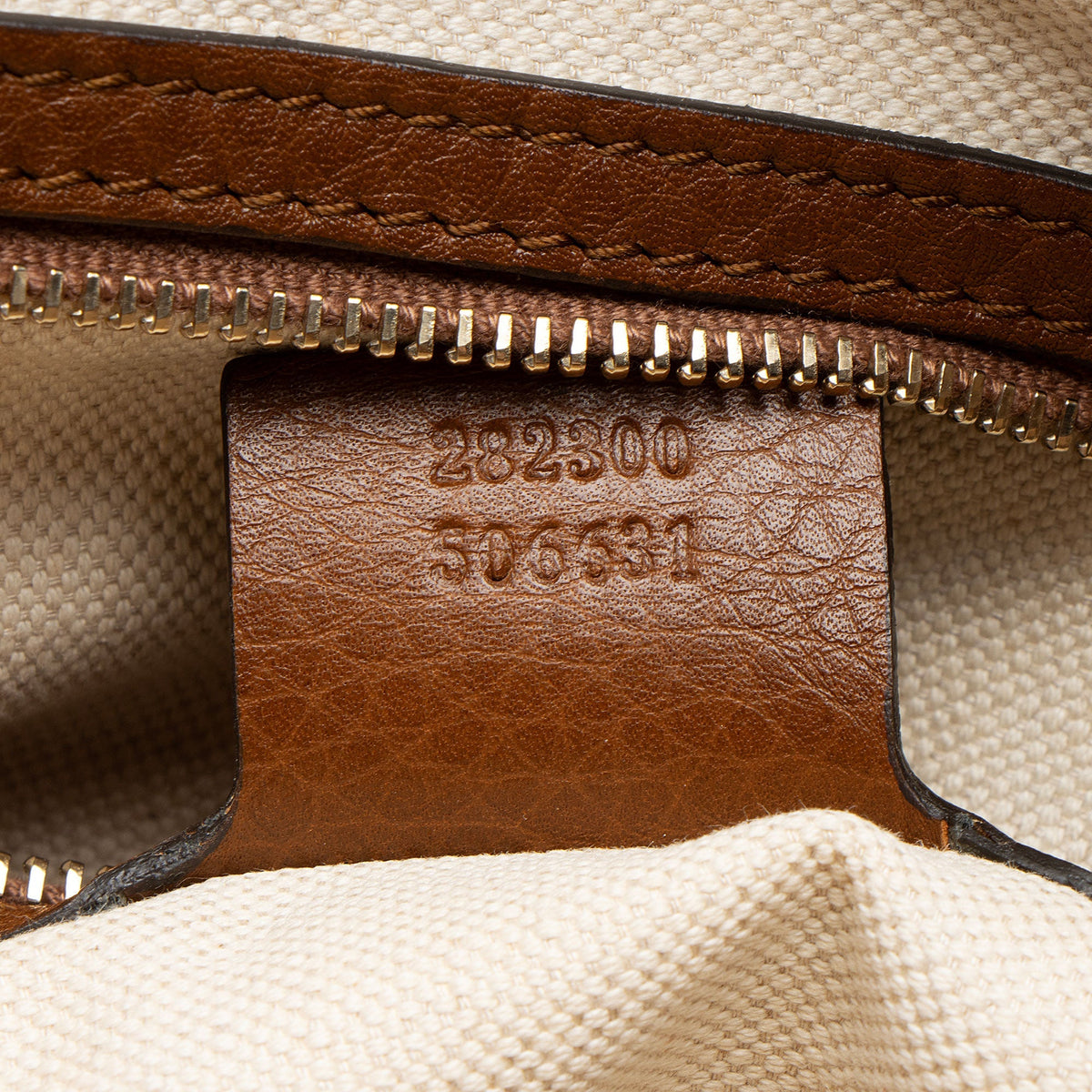 Gucci GG Canvas Leather Bella Tote Bag - Beige/Brown