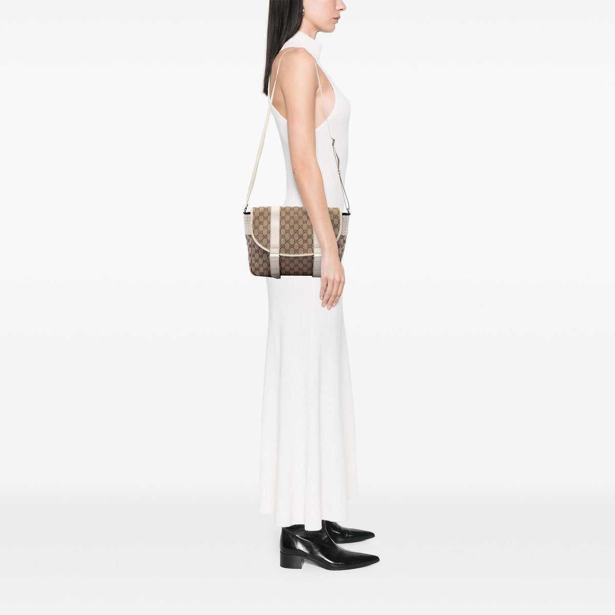 Gucci GG Canvas Messenger Bag - Beige