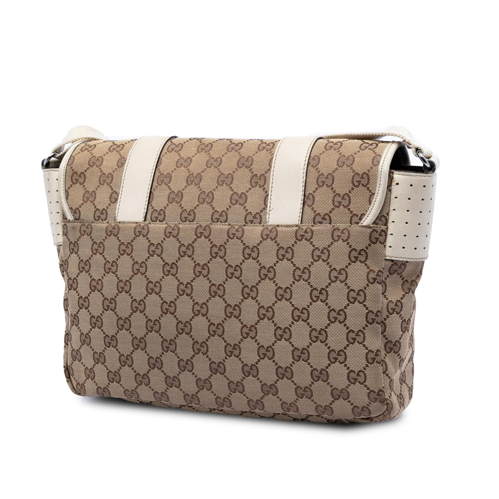 Gucci GG Canvas Messenger Bag - Beige