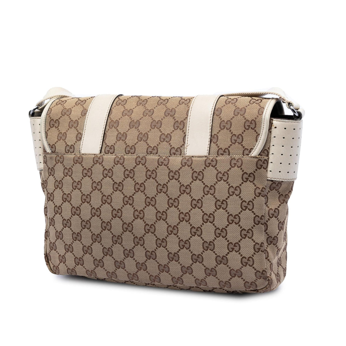 Gucci GG Canvas Messenger Bag - Beige