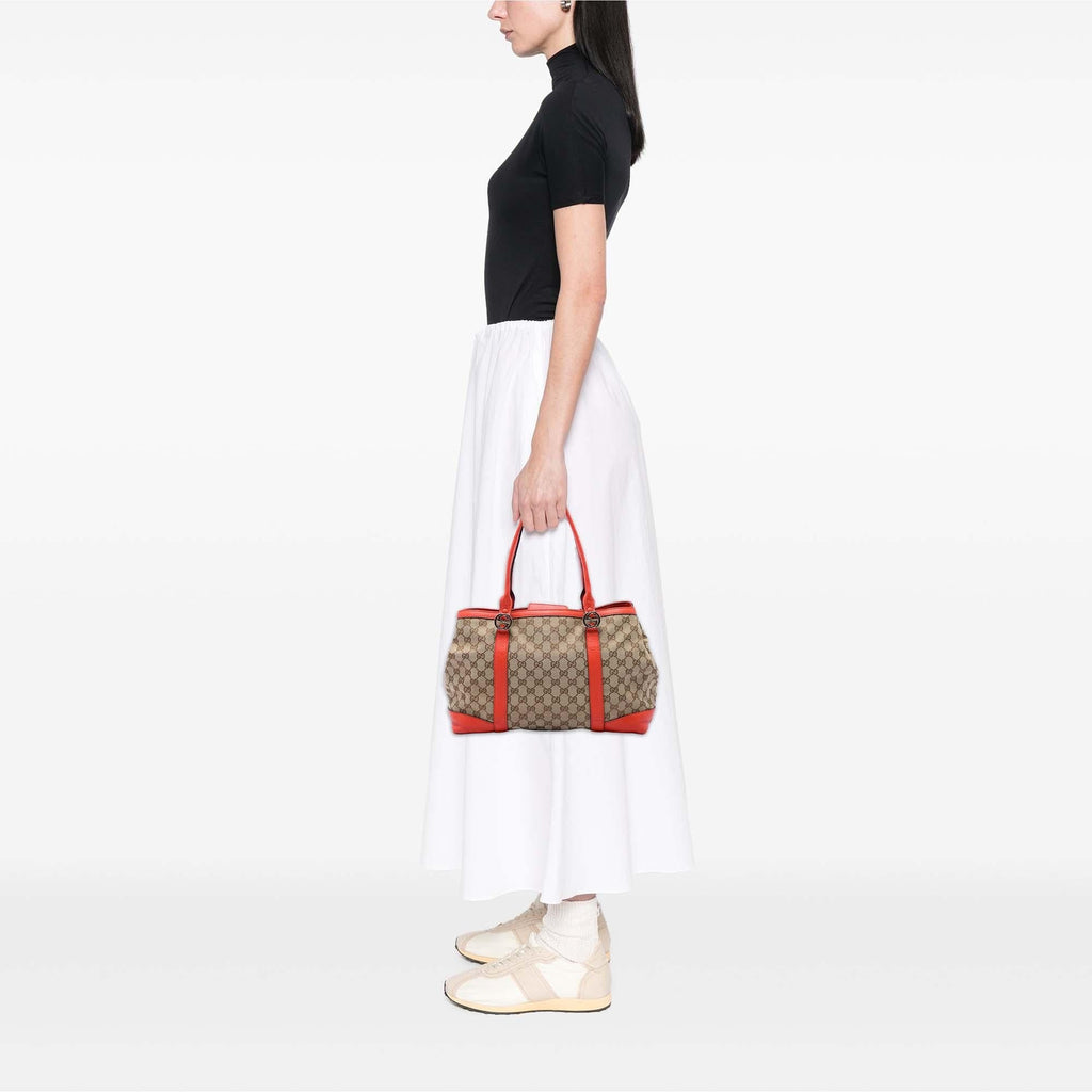 Gucci GG Canvas Miss GG Tote Bag - Beige