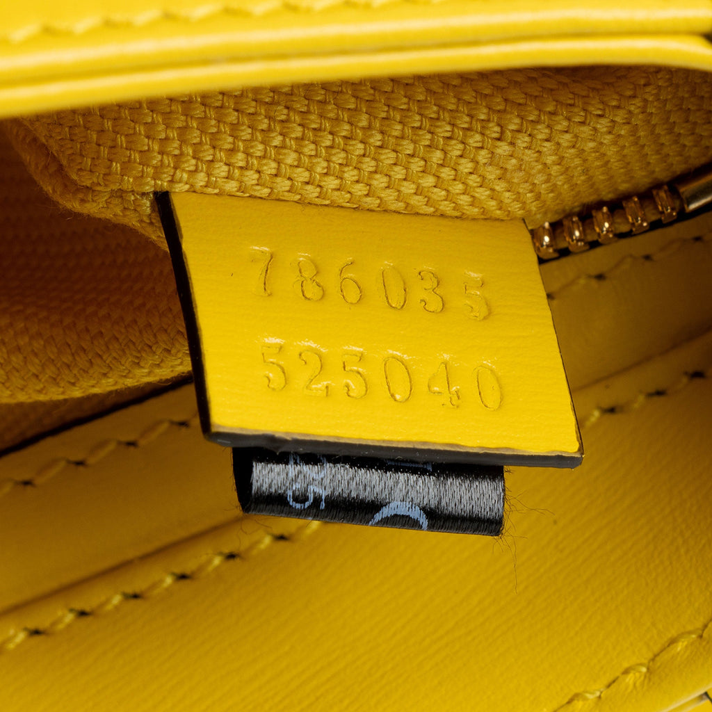 Gucci GG Canvas Moon Side Shoulder Bag - Yellow