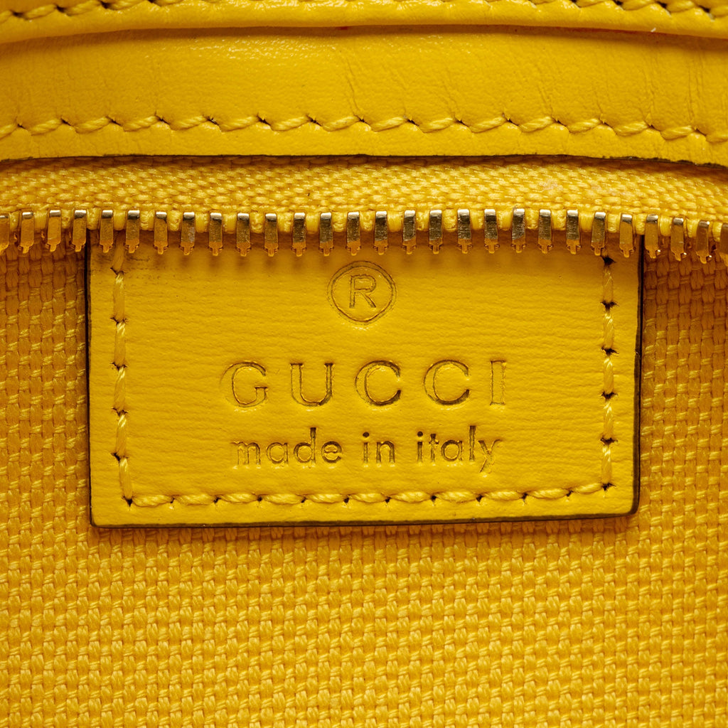 Gucci GG Canvas Moon Side Shoulder Bag - Yellow