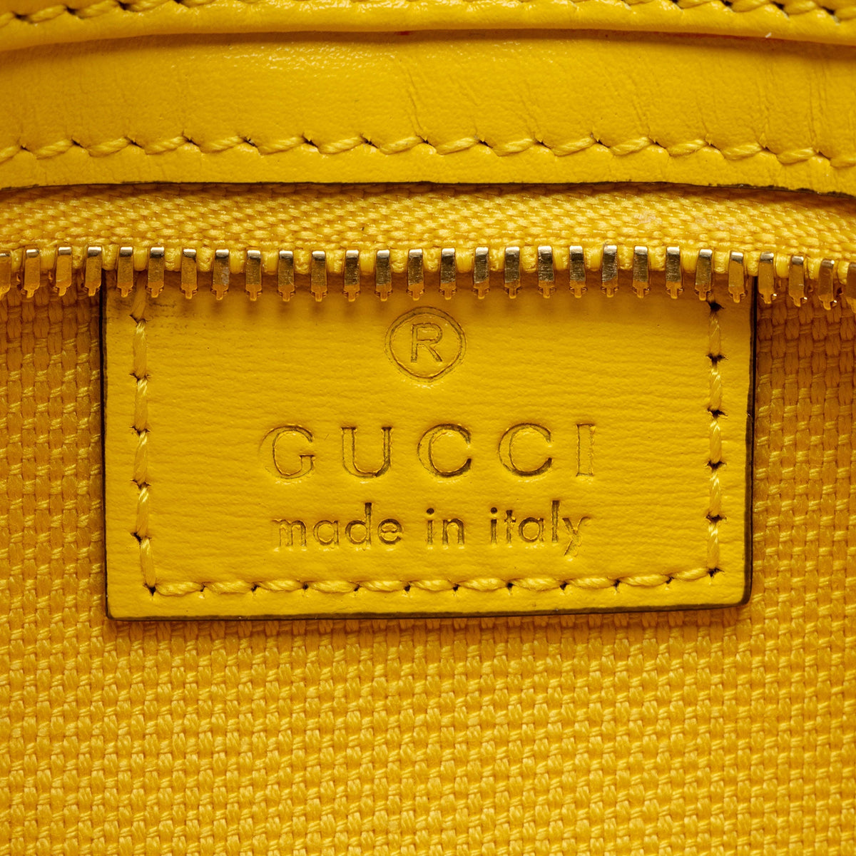 Gucci GG Canvas Moon Side Shoulder Bag - Yellow