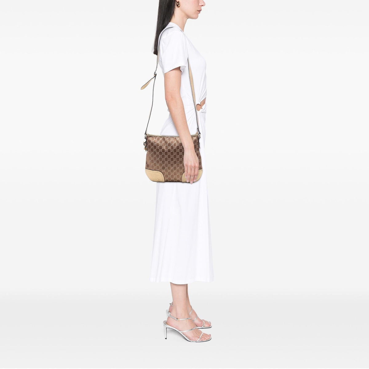 Gucci GG Canvas Princy Crossbody Bag - Brown