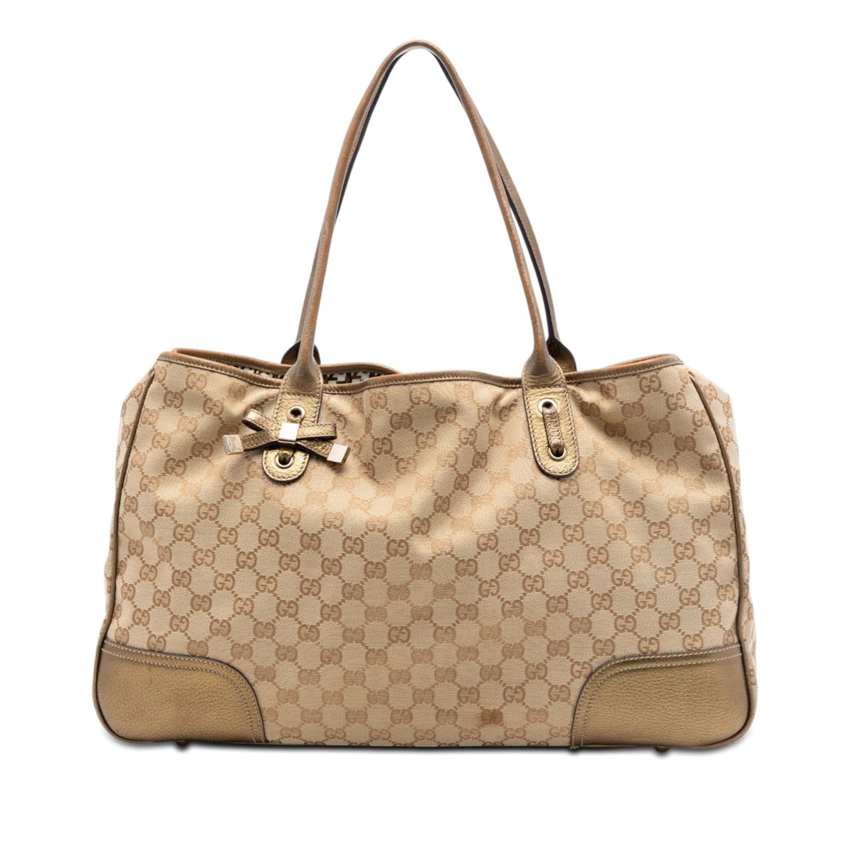 Gucci GG Canvas Princy Tote Bag - Beige
