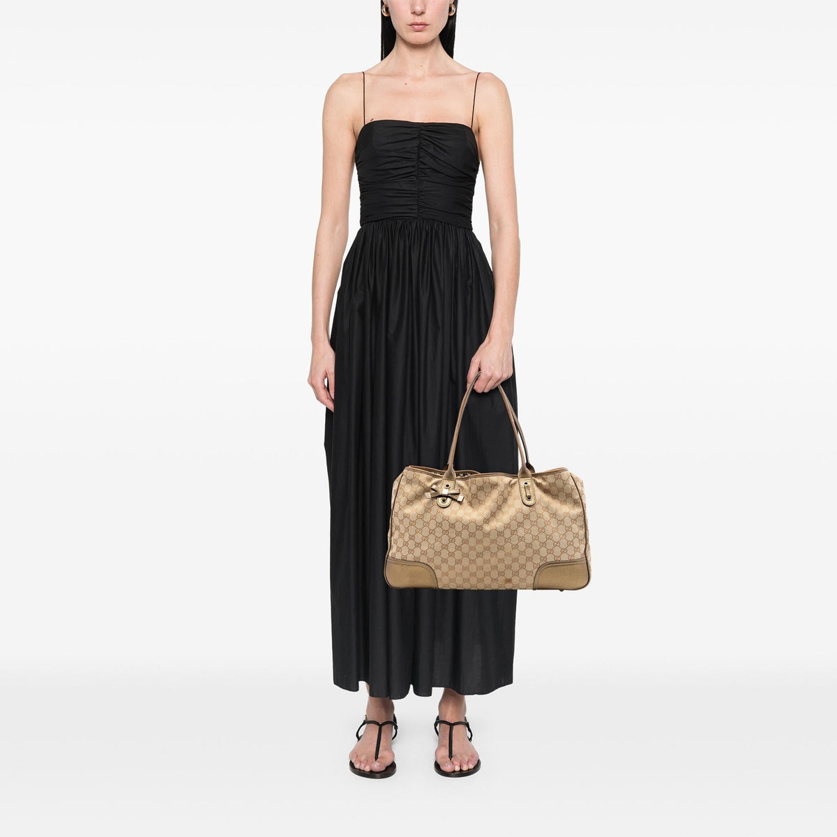 Gucci GG Canvas Princy Tote Bag - Beige