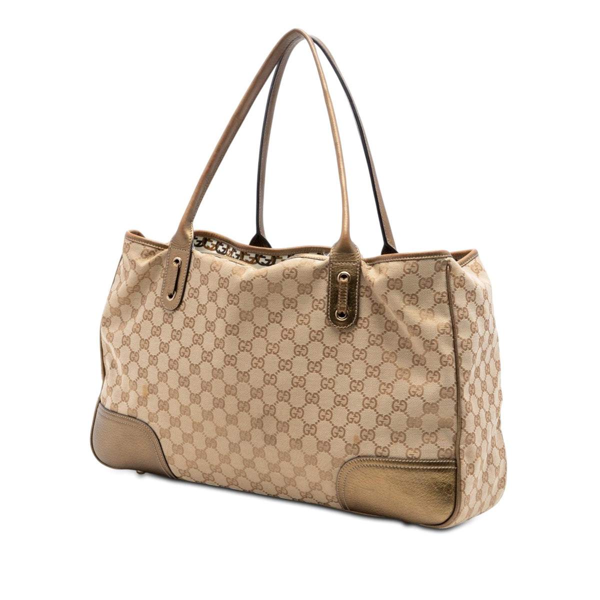 Gucci GG Canvas Princy Tote Bag - Beige