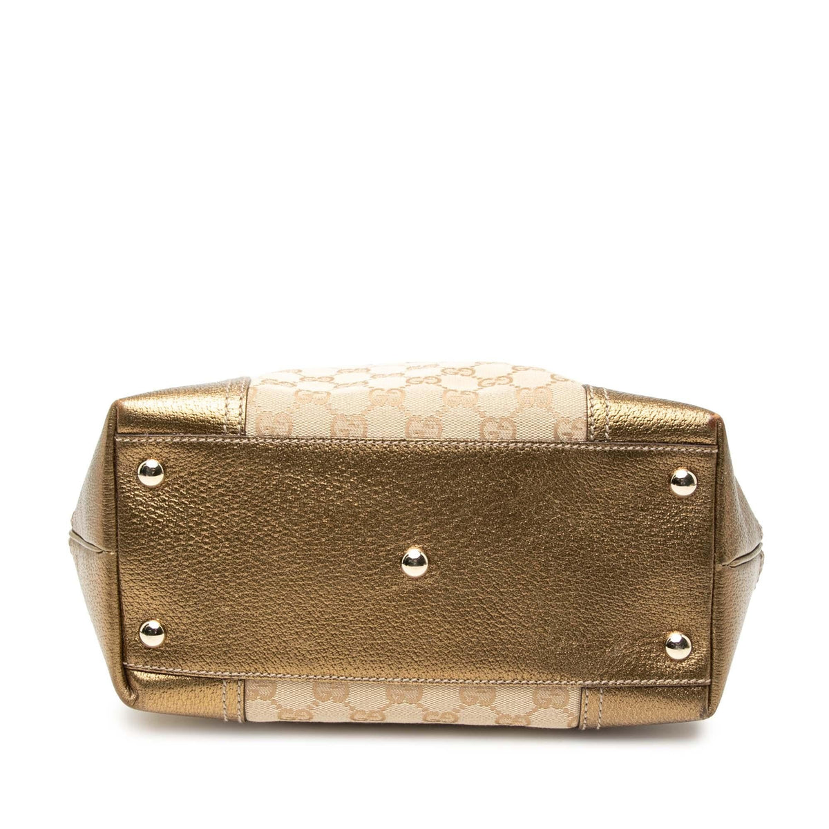 Gucci GG Canvas Princy Tote Bag - Beige/Gold