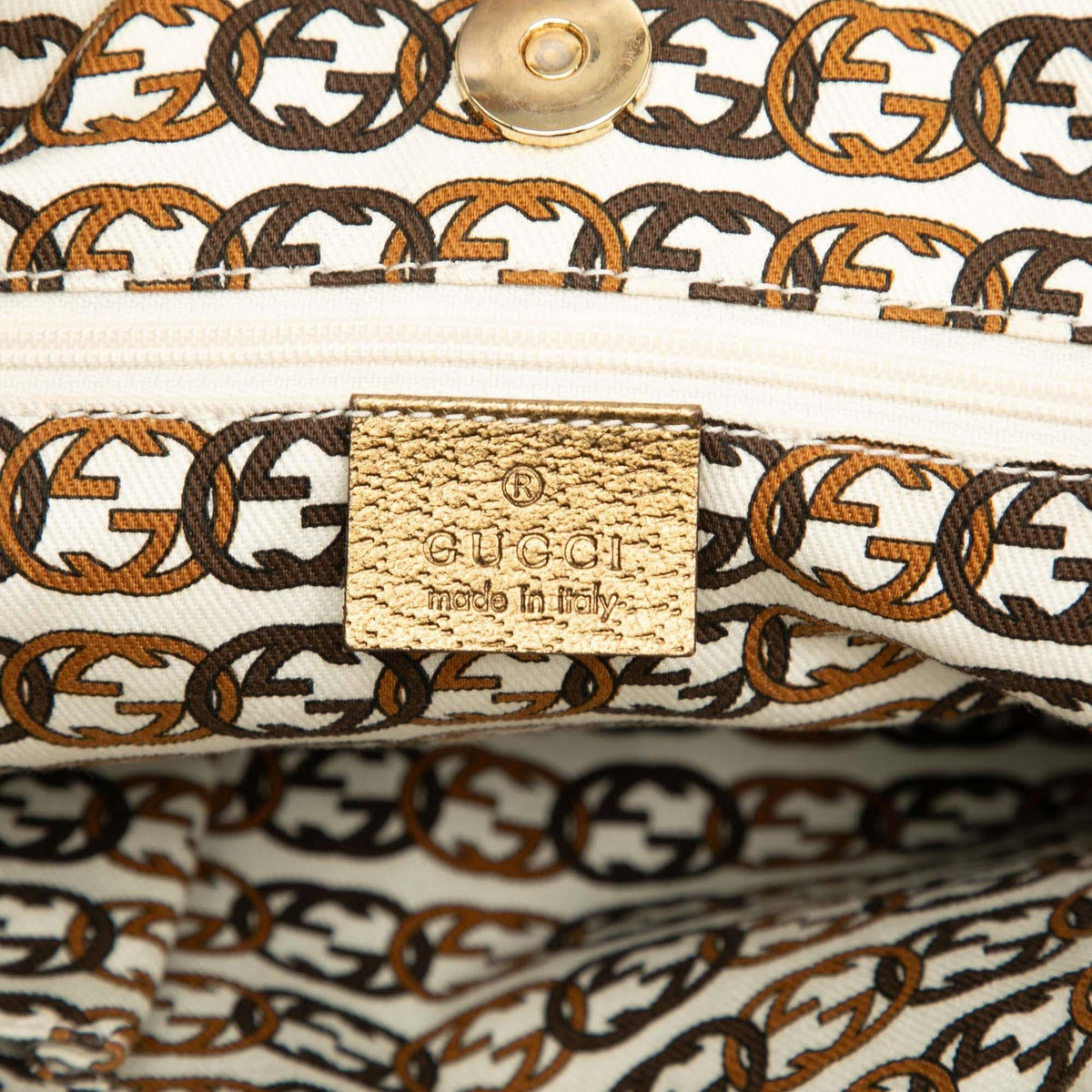 Gucci GG Canvas Princy Tote Bag - Beige/Gold