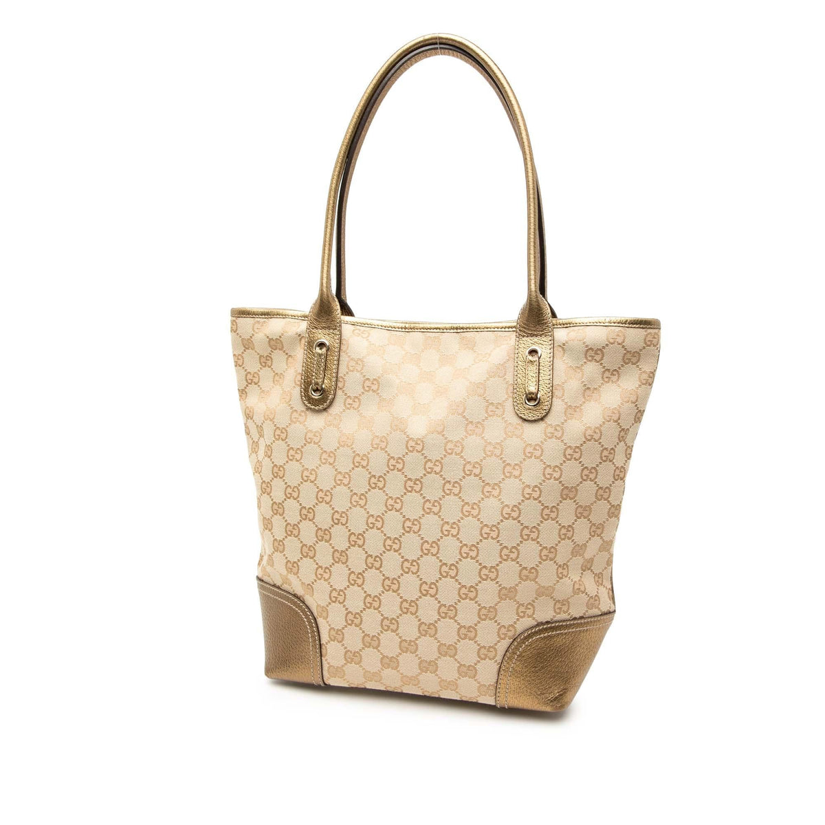 Gucci GG Canvas Princy Tote Bag - Beige/Gold