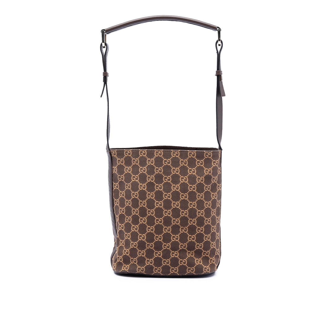 Gucci GG Canvas Shoulder Bag - Brown