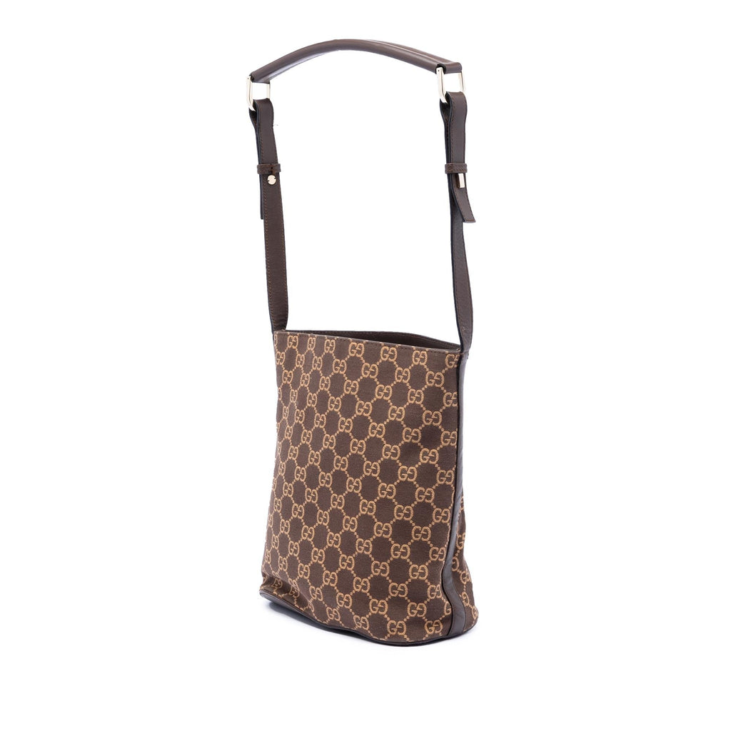 Gucci GG Canvas Shoulder Bag - Brown