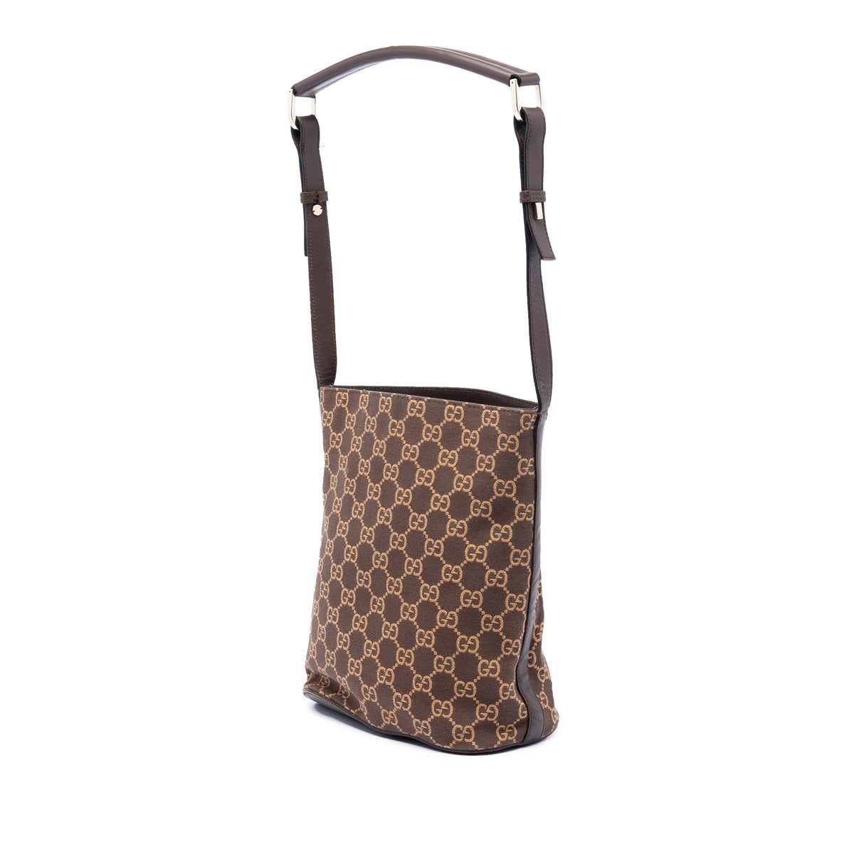 Gucci GG Canvas Shoulder Bag - Brown