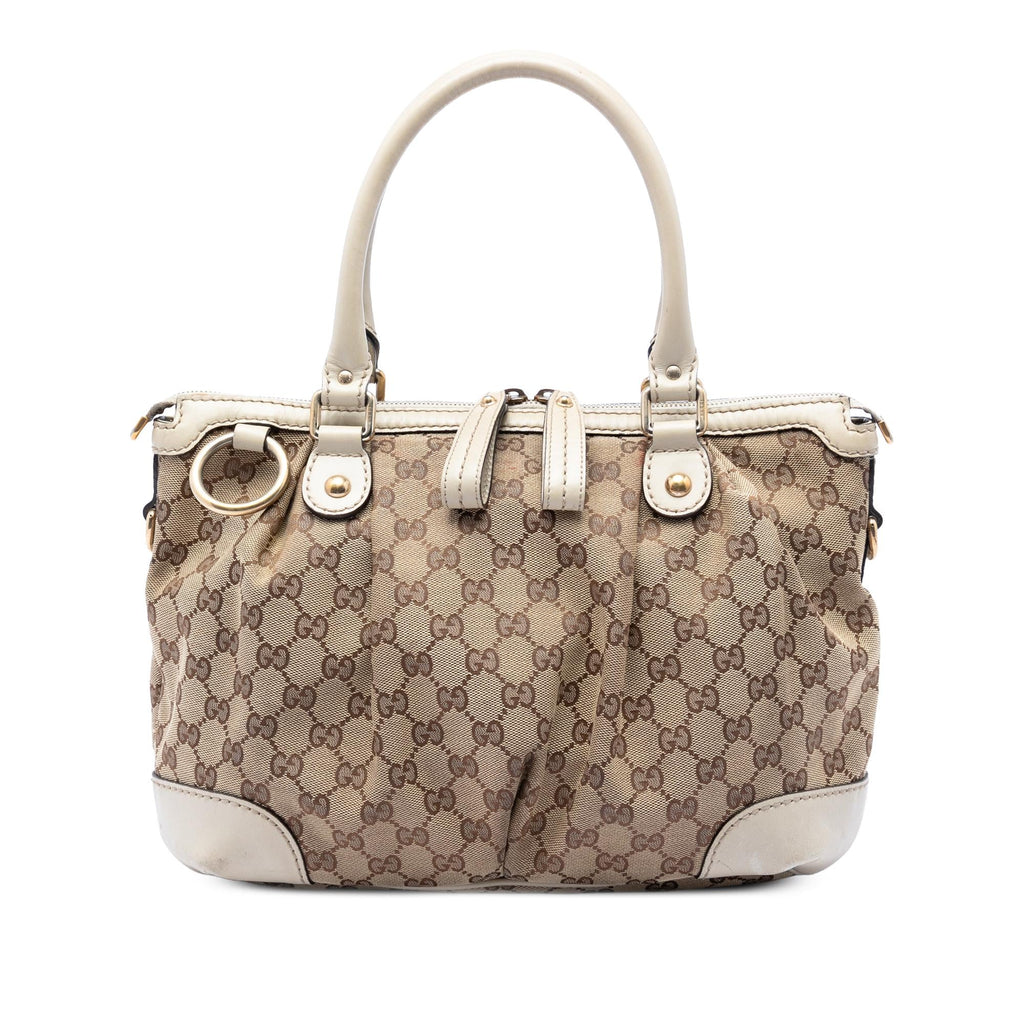 Gucci GG Canvas Sukey Satchel - Beige