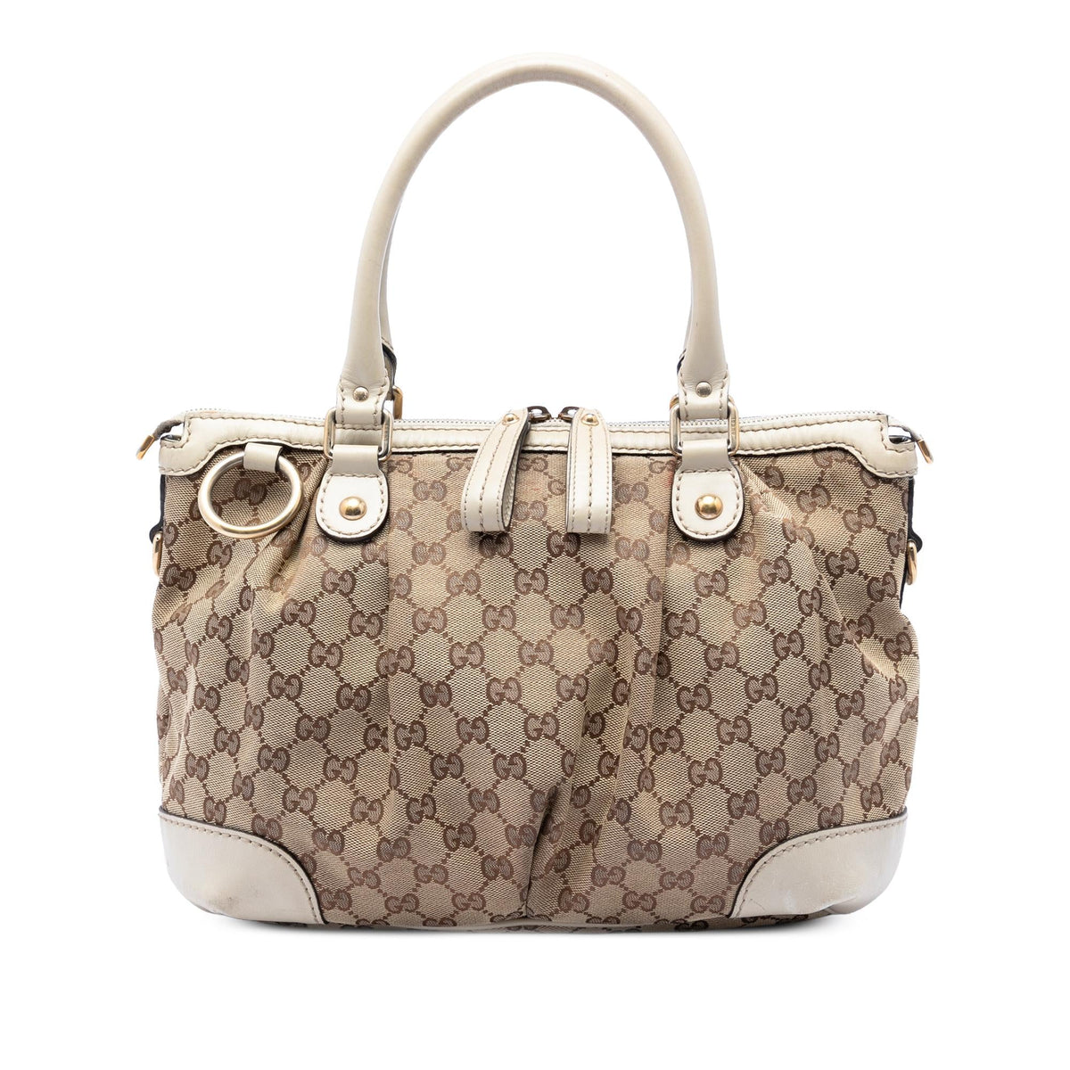 Gucci GG Canvas Sukey Satchel - Beige