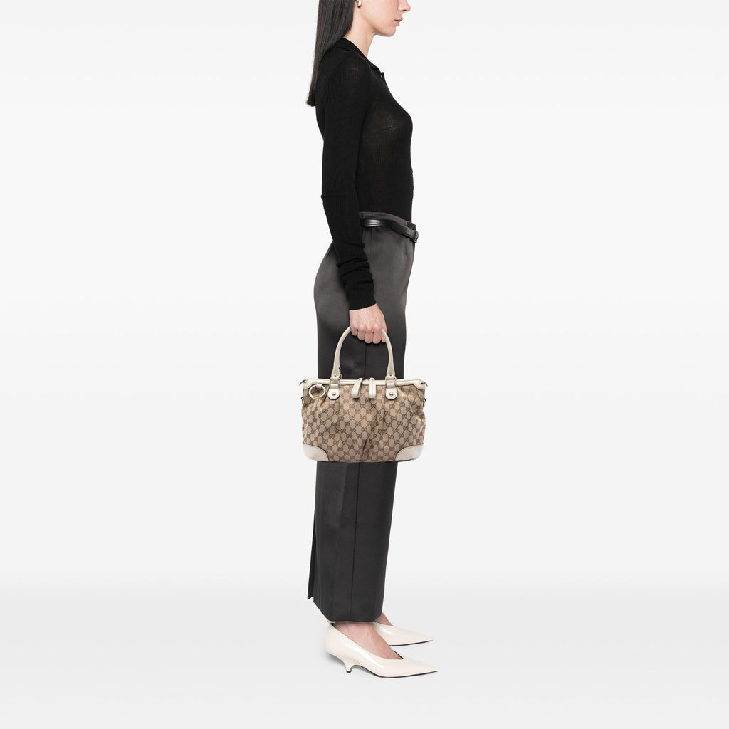 Gucci GG Canvas Sukey Satchel - Beige