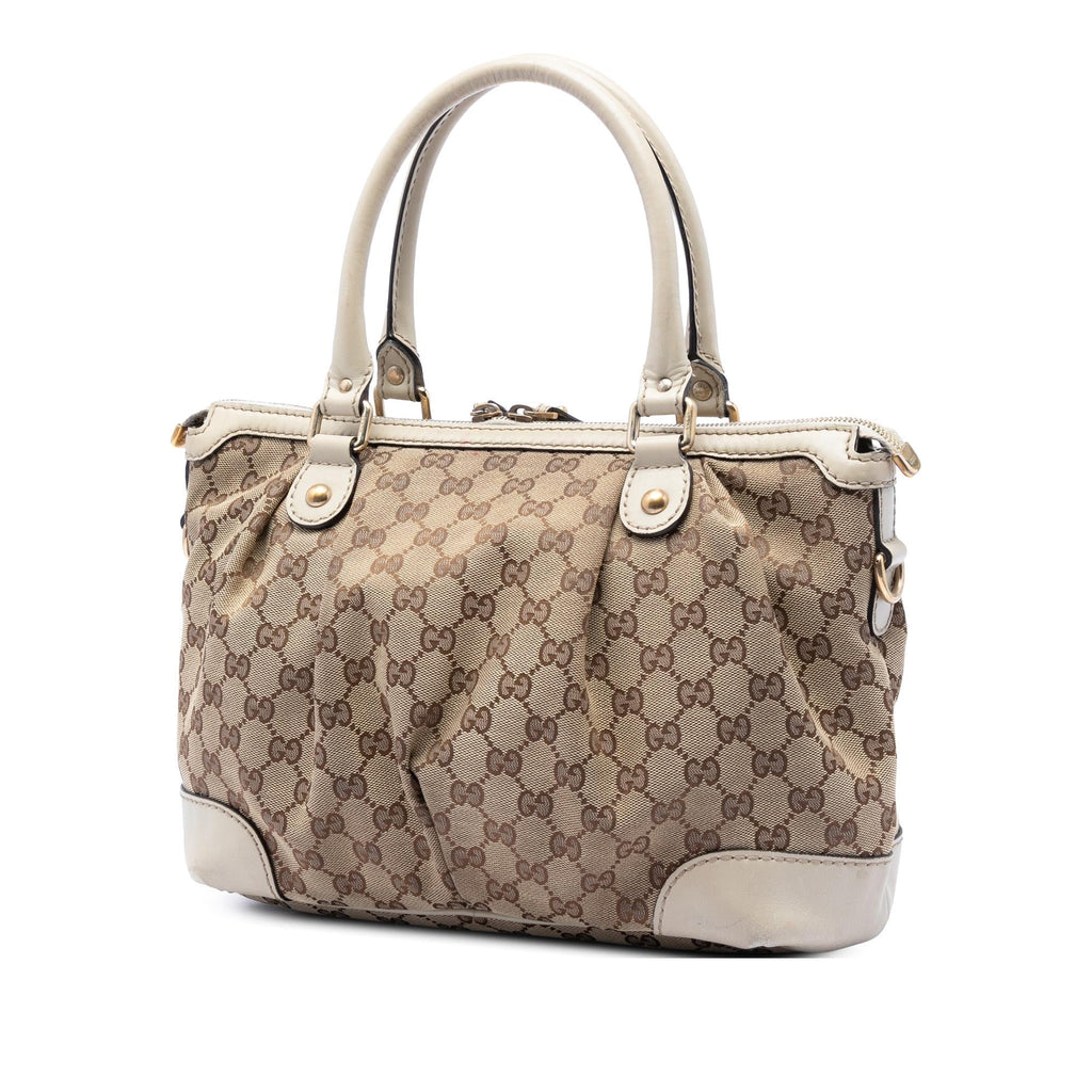 Gucci GG Canvas Sukey Satchel - Beige