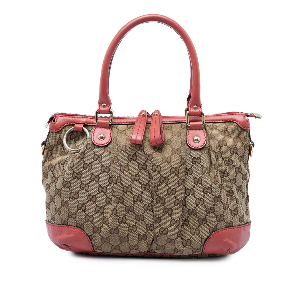 Gucci GG Canvas Sukey Satchel - Beige