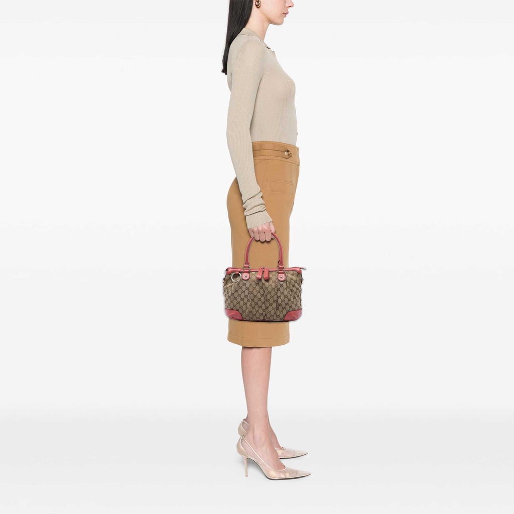 Gucci GG Canvas Sukey Satchel - Beige