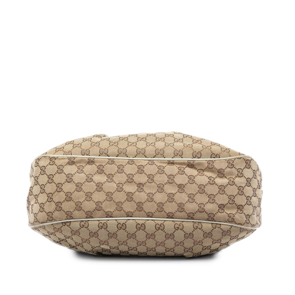 Gucci GG Canvas Sukey Shoulder Bag - Beige/White