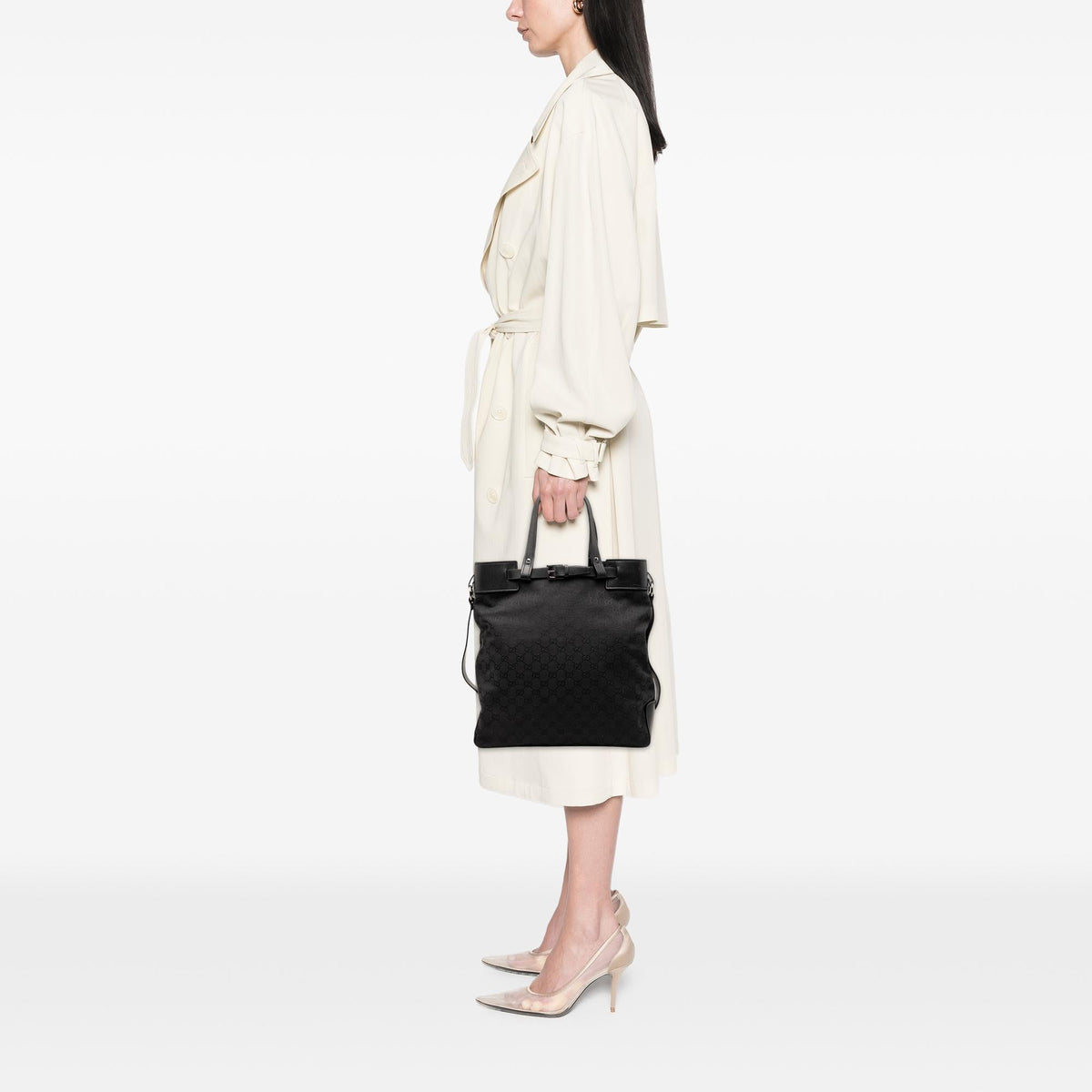 Gucci GG Canvas Tote Bag - Black