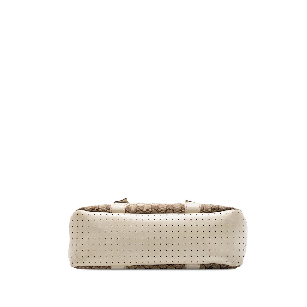 Gucci GG Canvas Tote Bag - Beige/White