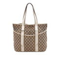 Gucci GG Canvas Tote Bag - Beige/White