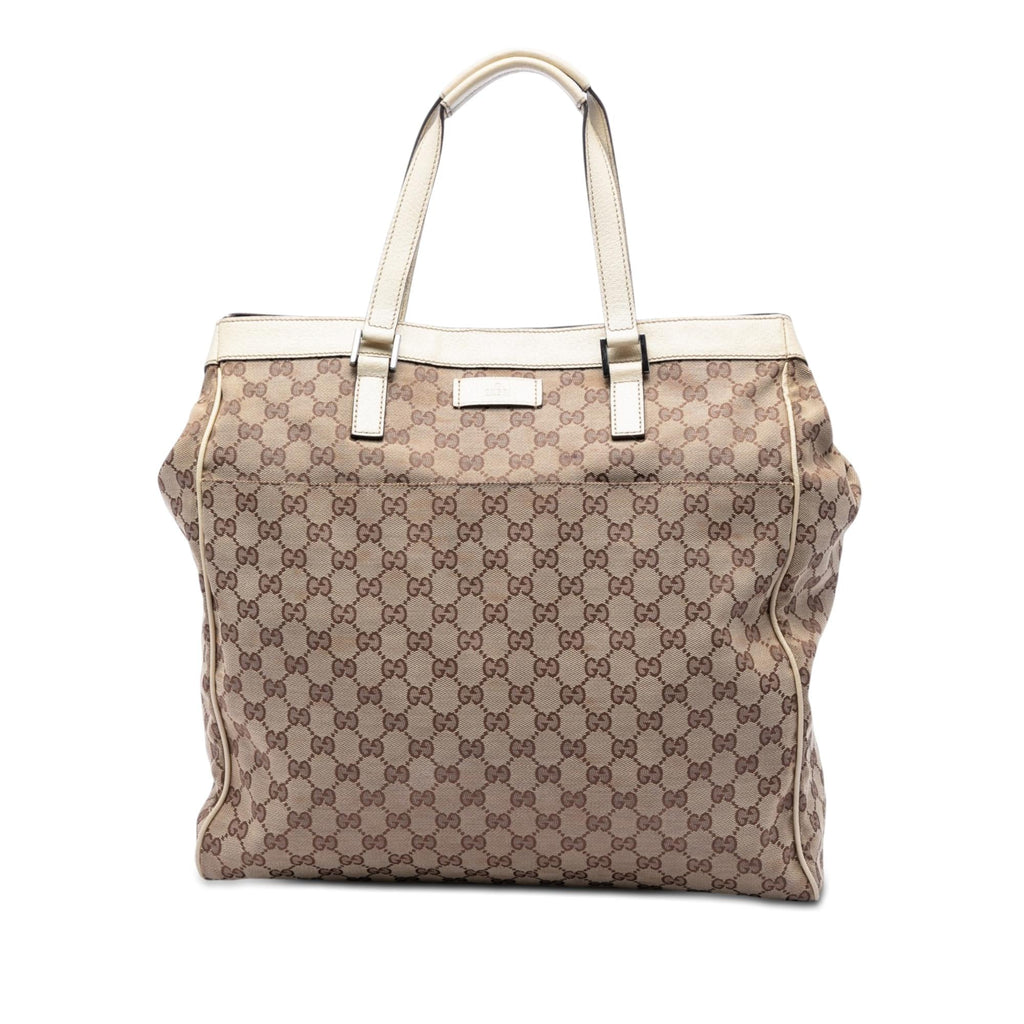 Gucci GG Canvas Tote Bag - Beige