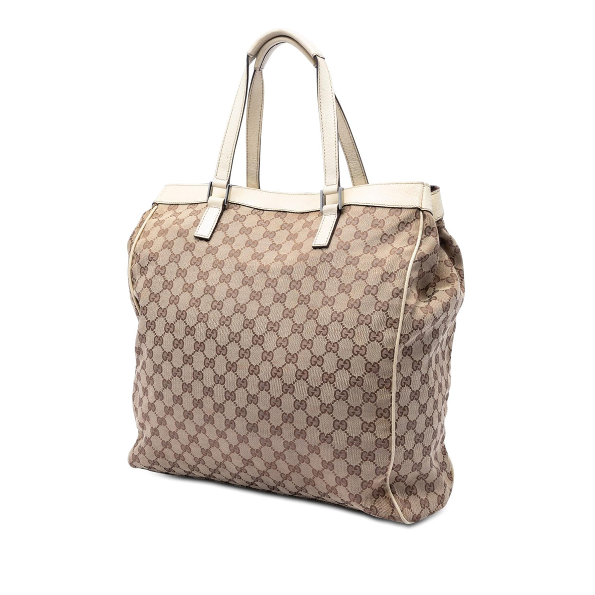 Gucci GG Canvas Tote Bag - Beige